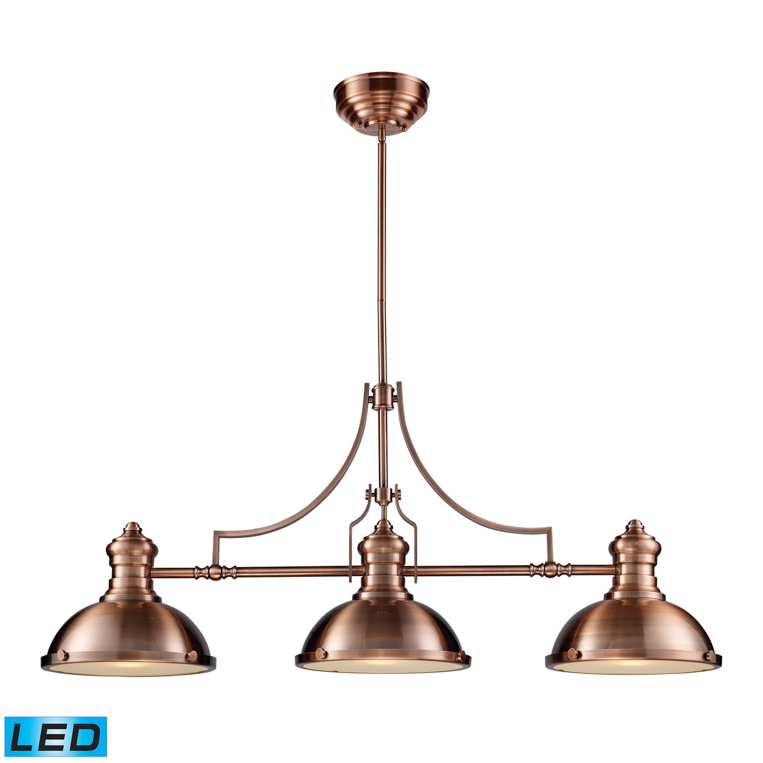 ELK Home - 66145-3-LED - LED Linear Chandelier - Chadwick - Antique Copper