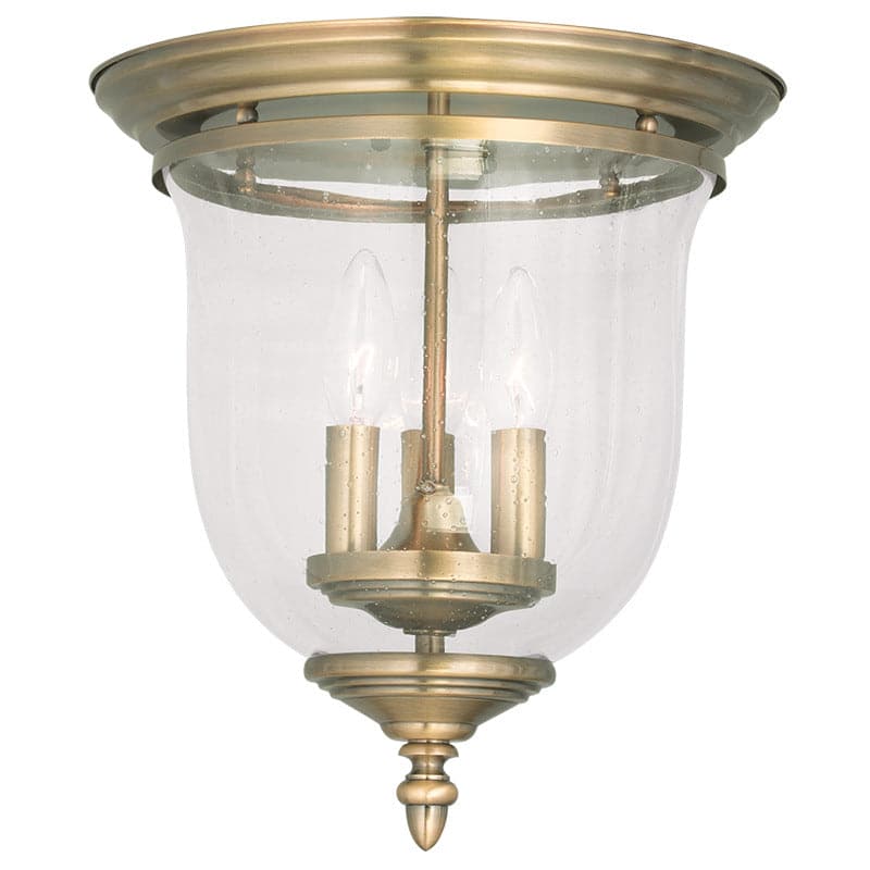 Livex Lighting - 5024-01 - Three Light Ceiling Mount - Legacy - Antique Brass