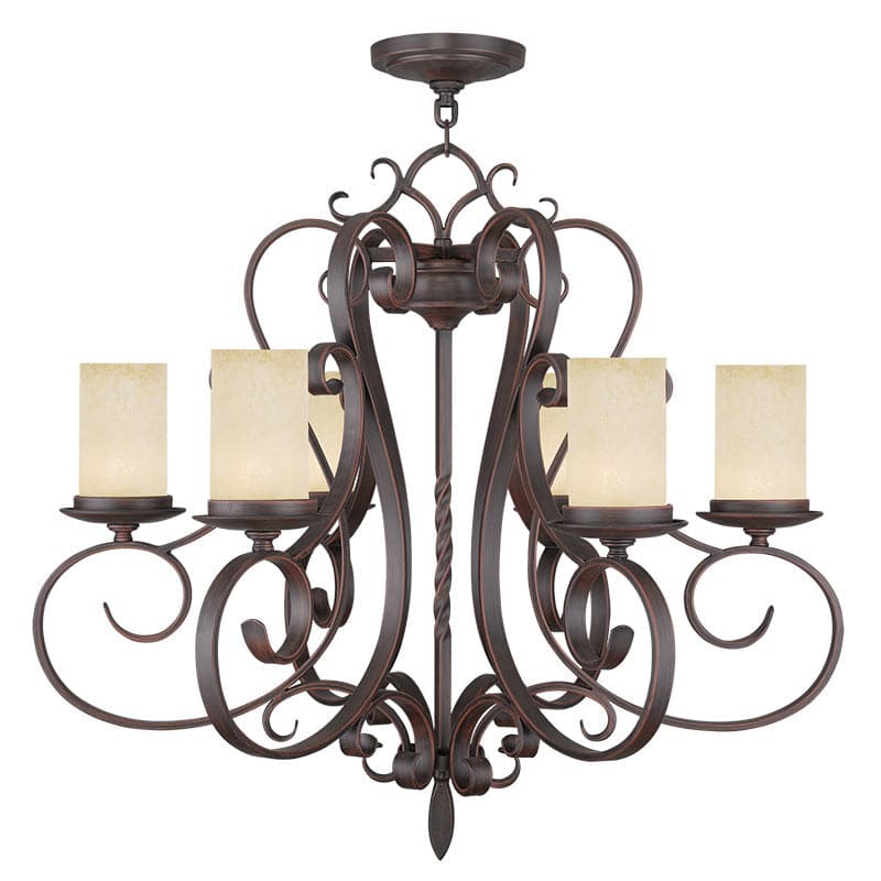 Livex Lighting - 5486-58 - Six Light Chandelier - Millburn Manor - Hand Applied Imperial Bronze