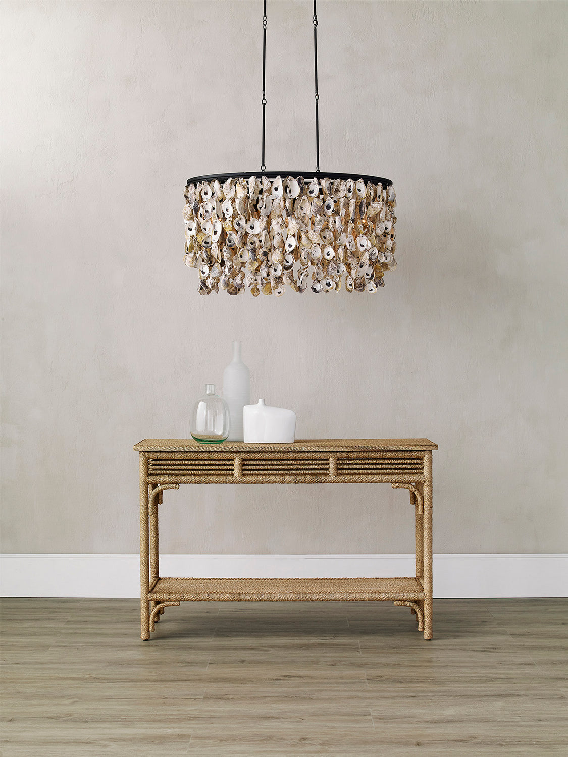 Five Light Chandelier from the Stillwater collection in Natural/Blacksmith finish