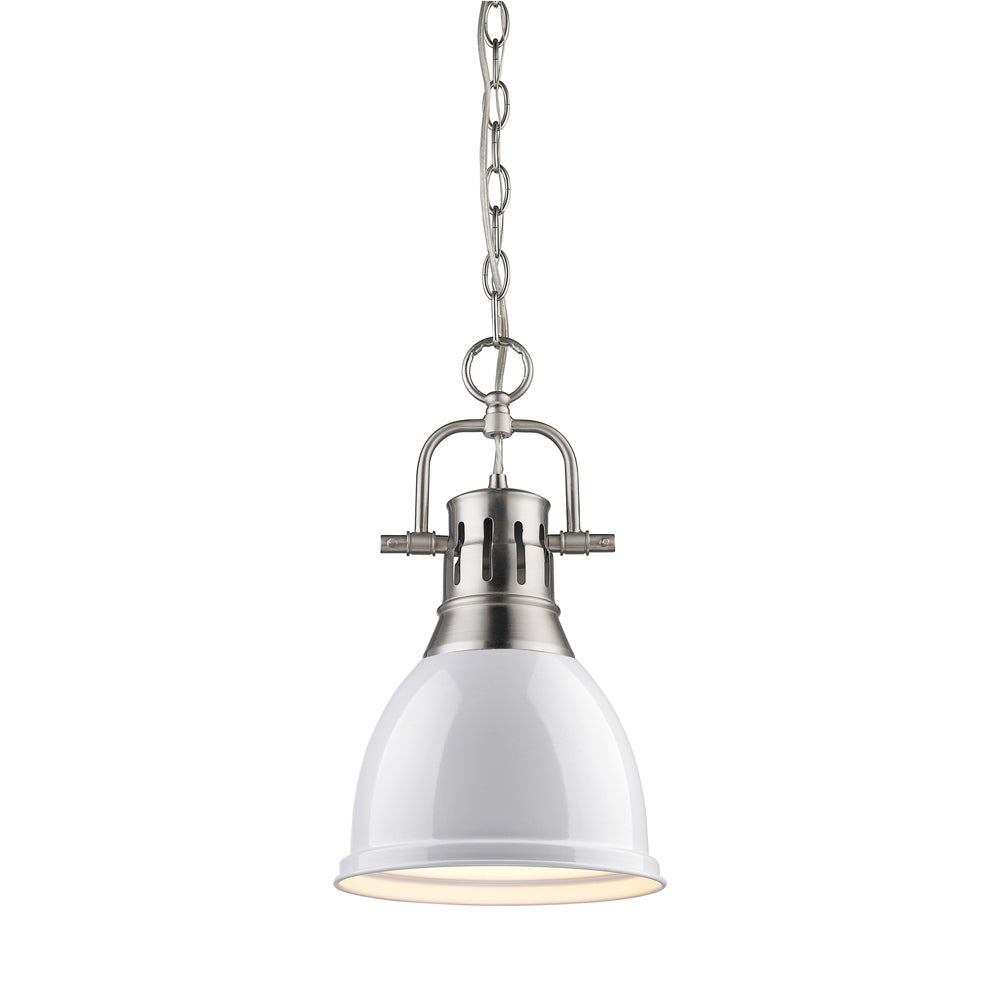 Golden - 3602-S PW-WH - One Light Pendant - Duncan PW - Pewter