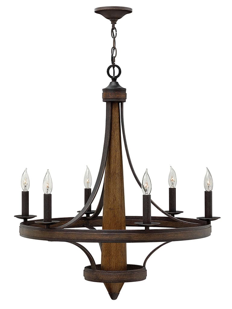 Fredrick Ramond - FR41246VBZ - Six Light Chandelier - Bastille - Vintage Bronze