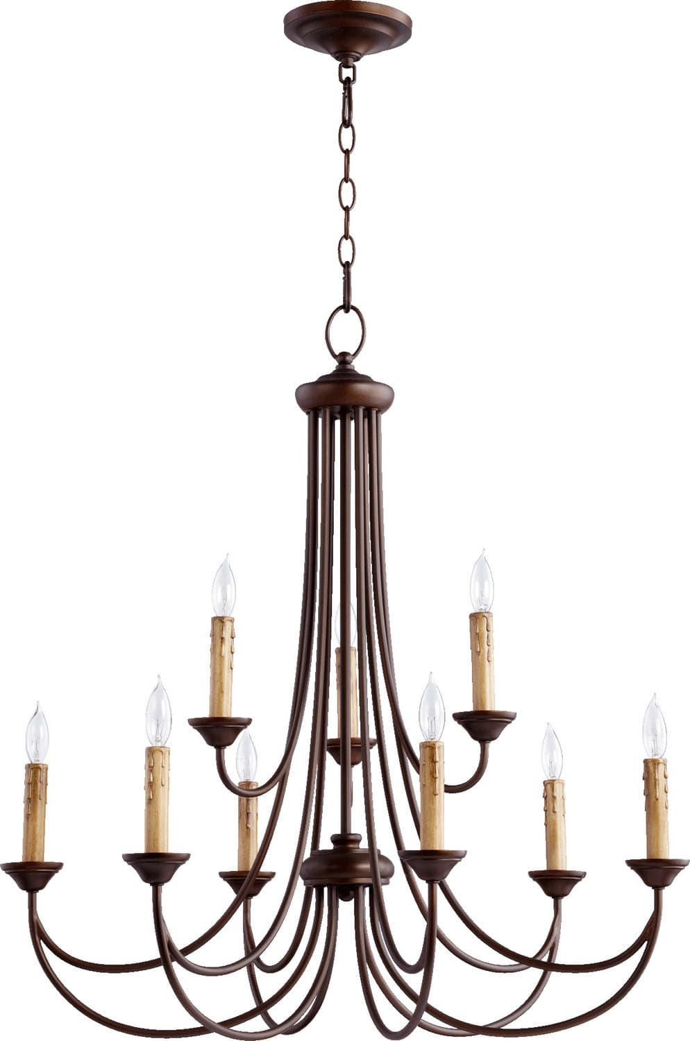 Quorum - 6250-9-86 - Nine Light Chandelier - Brooks - Oiled Bronze