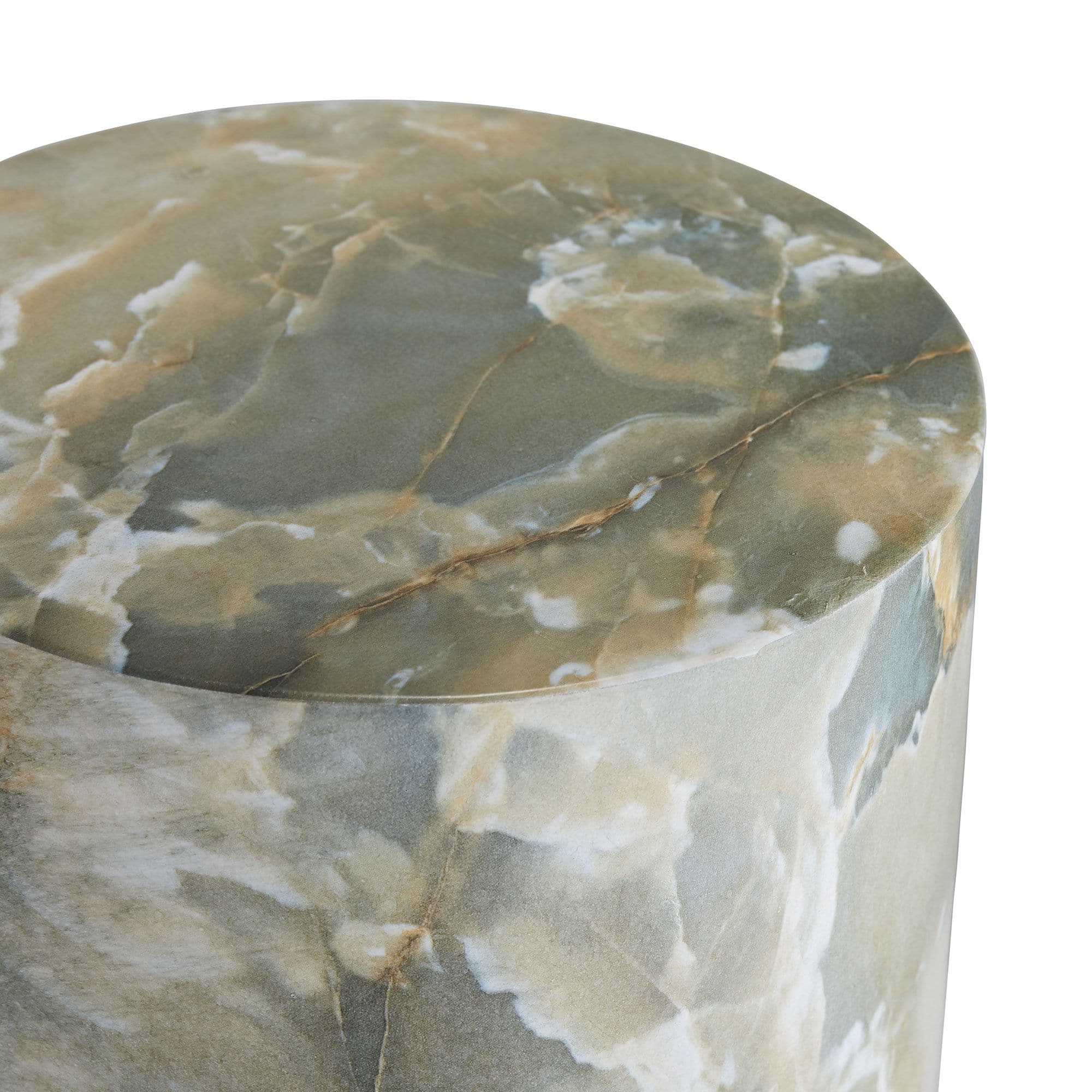 HERBIE ACCENT TABLE in Jade Faux Marble finish