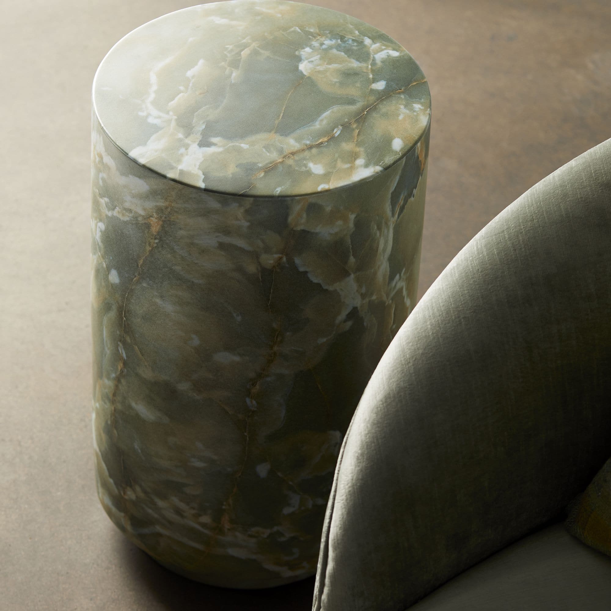 HERBIE ACCENT TABLE in Jade Faux Marble finish