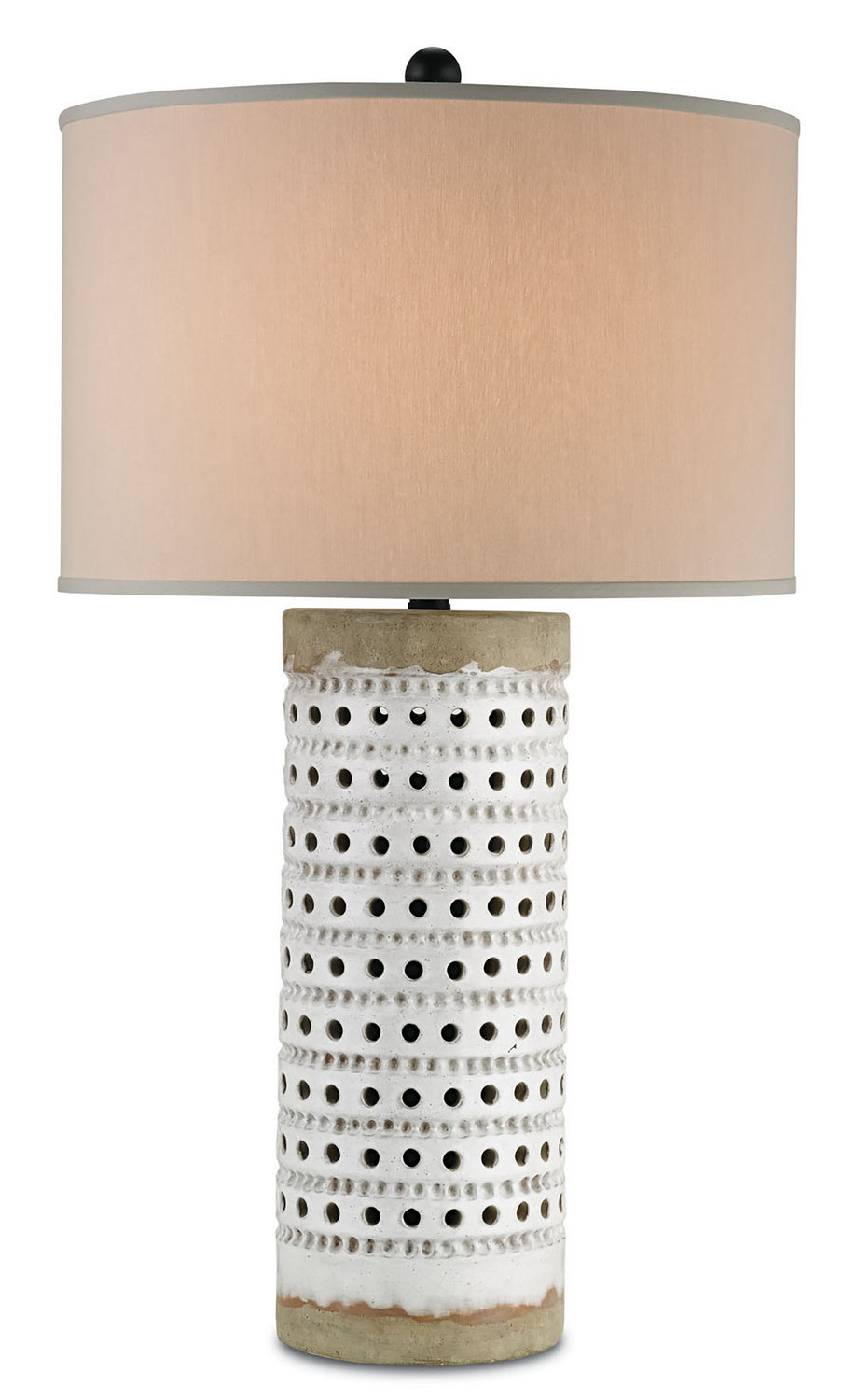 One Light Table Lamp from the Terrace collection in Antique White Crackle/Satin Black finish
