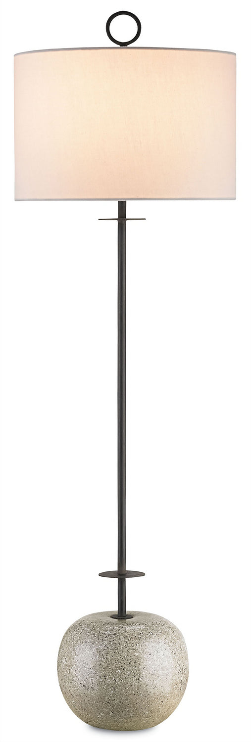 One Light Table Lamp from the Atlas collection in Blacksmith/Polished Concrete finish