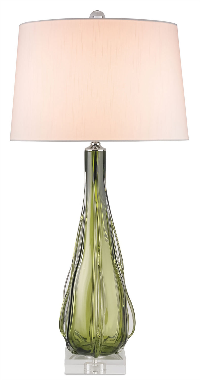 One Light Table Lamp from the Zephyr collection in Green/Clear finish