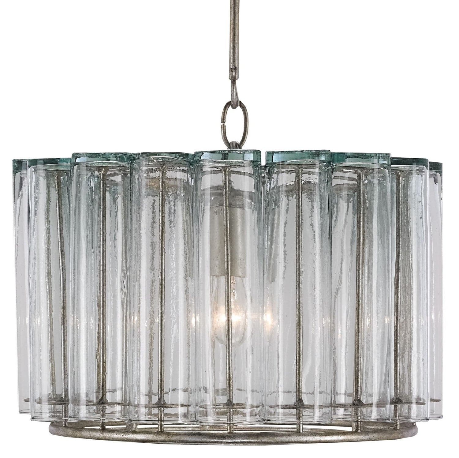 One Light Pendant from the Bevilacqua collection in Silver Leaf finish