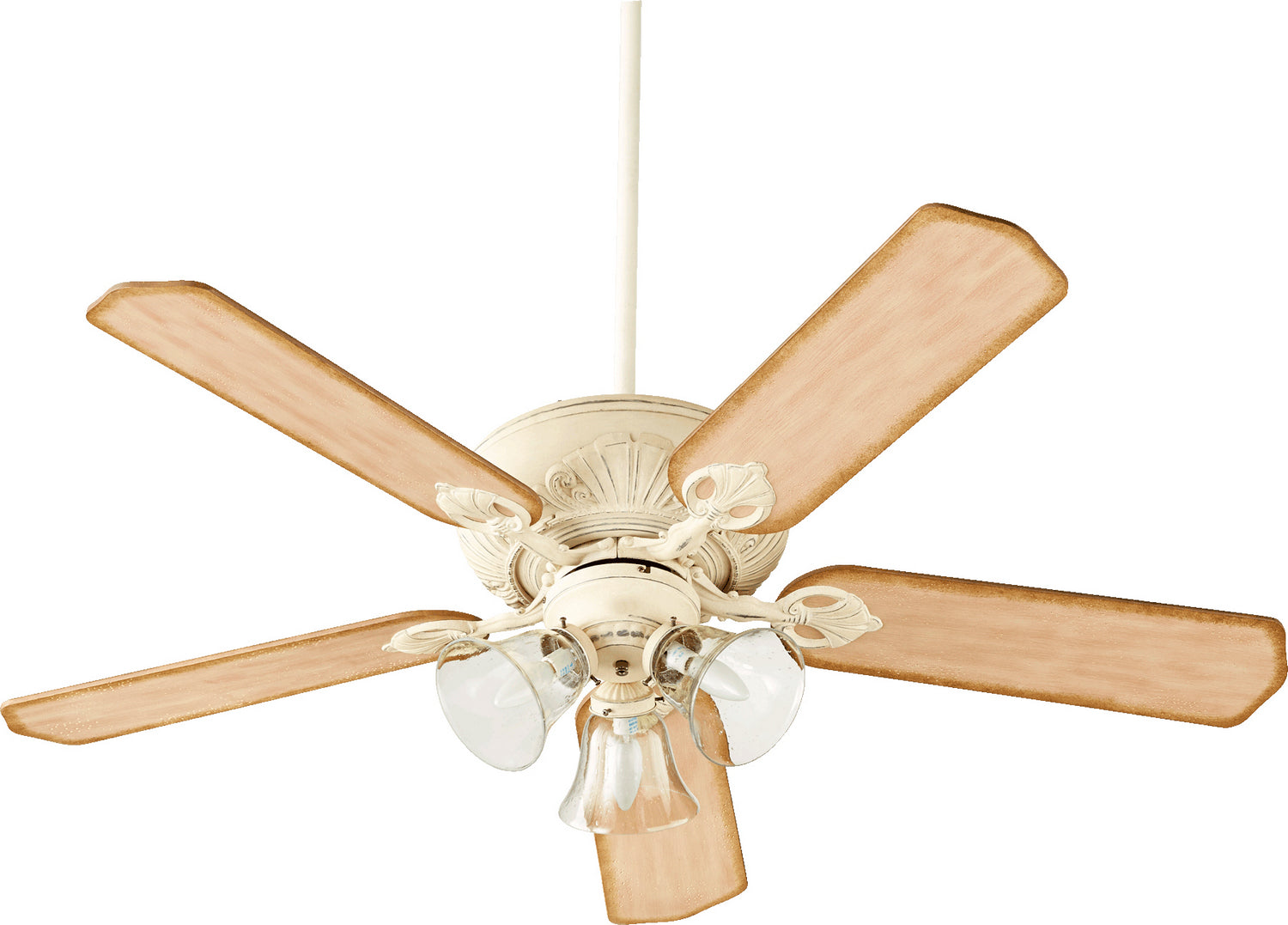 Quorum - 78525-1970 - 52"Ceiling Fan - Chateaux Uni-Pack - Persian White w/ Clear/Seeded