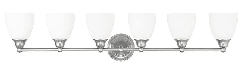 Livex Lighting - 13666-91 - Six Light Bath Vanity - Somerville - Brushed Nickel