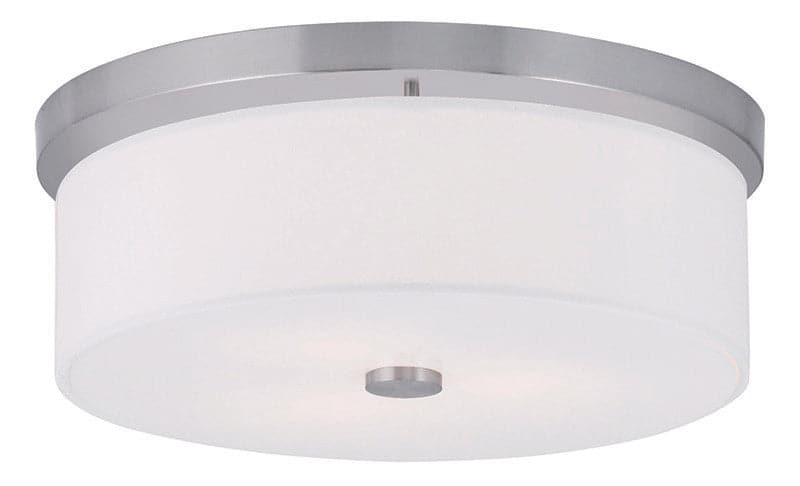 Livex Lighting - 50864-91 - Three Light Ceiling Mount - Meridian - Brushed Nickel