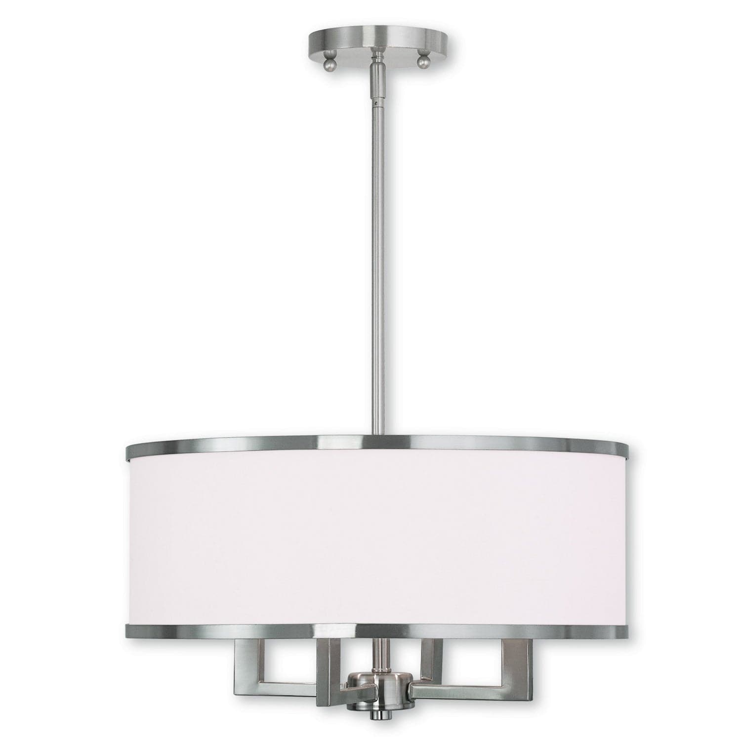 Livex Lighting - 62615-91 - Four Light Chandelier - Park Ridge - Brushed Nickel