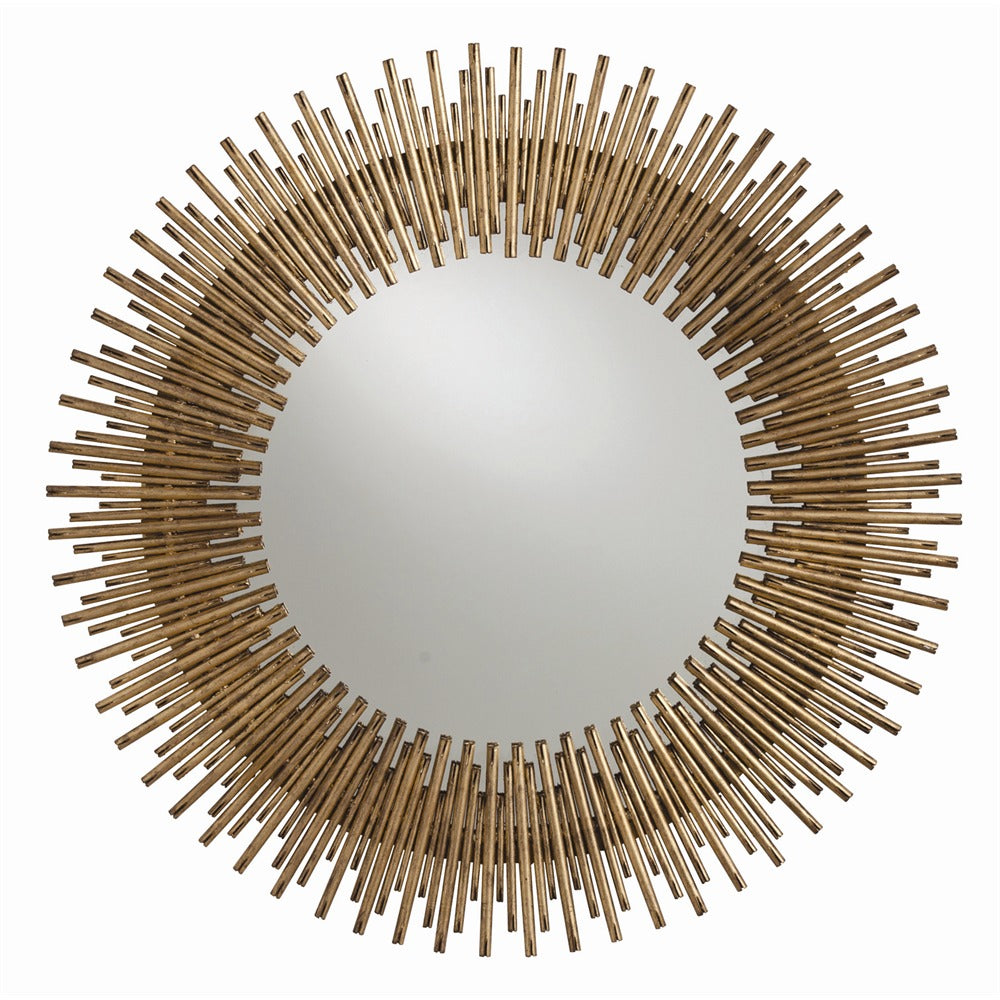 Mirror from the Prescott collection in Antiqued Gold Leaf finish