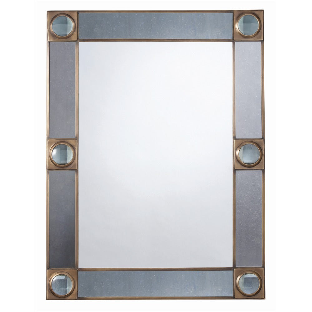 Mirror from the Baldwin collection in Antique Brass finish