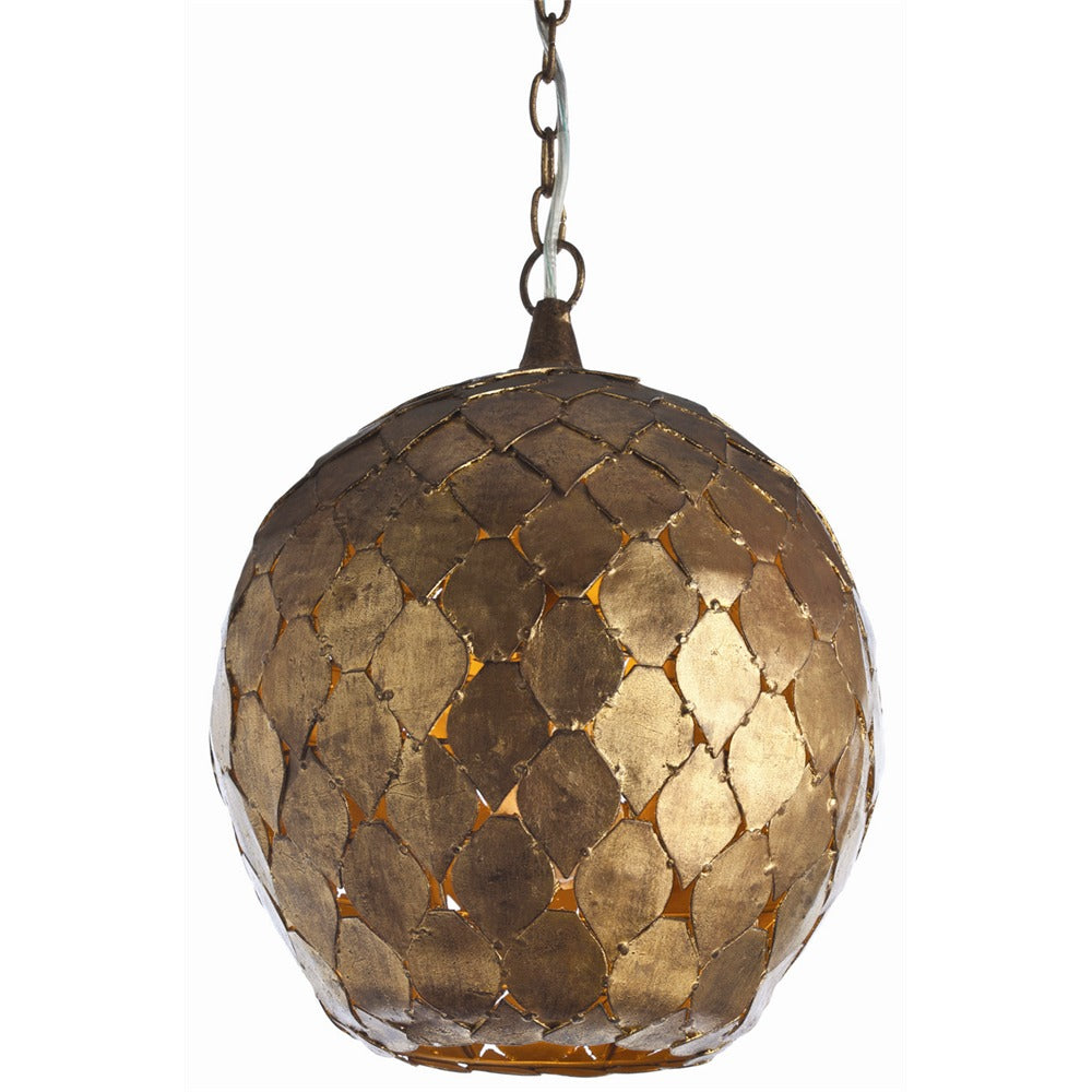 One Light Pendant from the Osgood collection in Gold Leaf finish