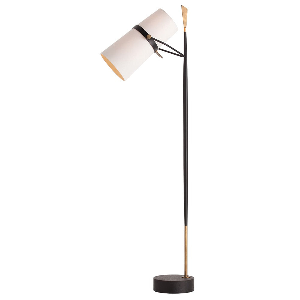Two Light Floor Lamp from the Yasmin collection in Antique Black finish