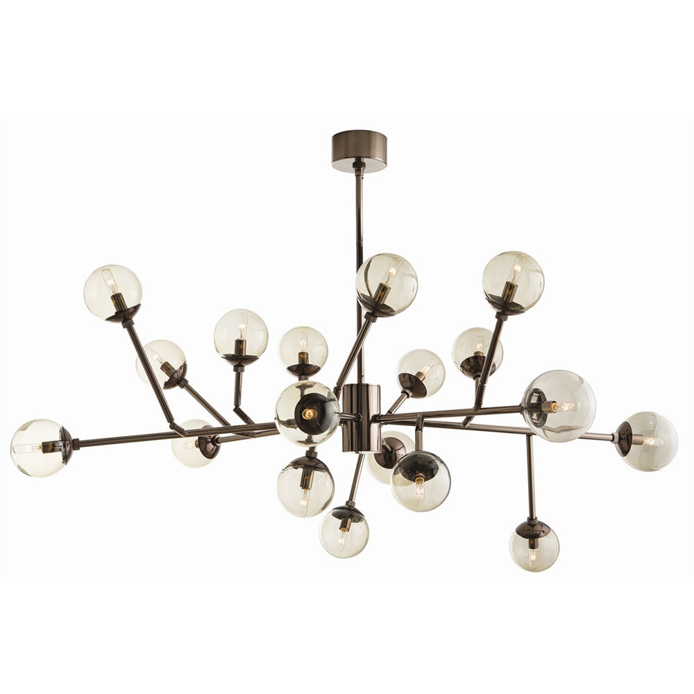 18 Light Chandelier from the Dallas collection in Brown Nickel finish