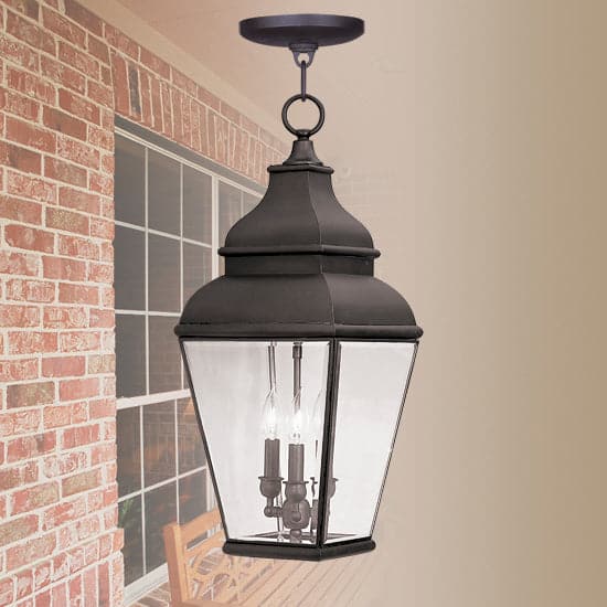 Livex Lighting - 2597-07 - Three Light Outdoor Pendant - Exeter - Bronze