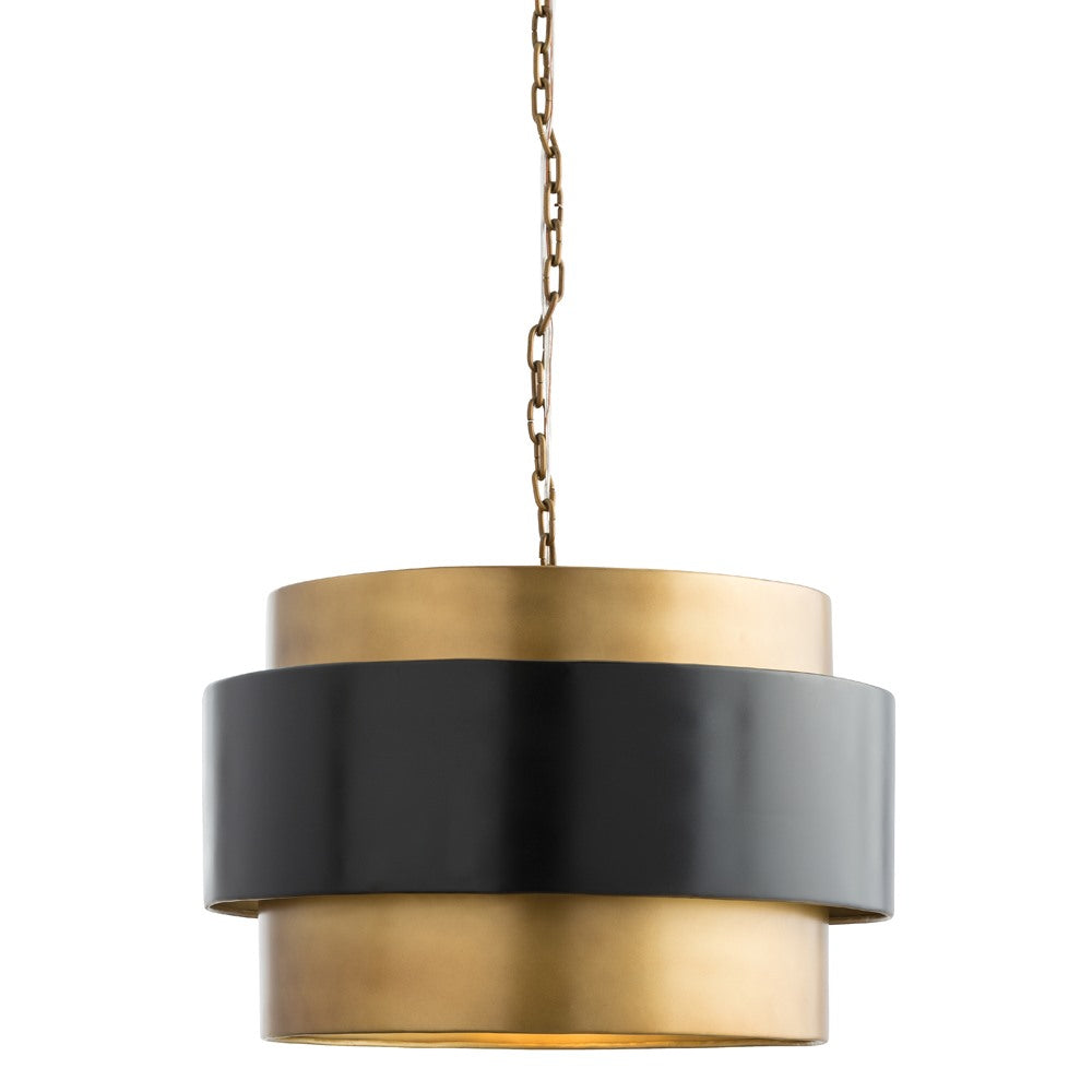One Light Pendant from the Nolan collection in Vintage Brass finish