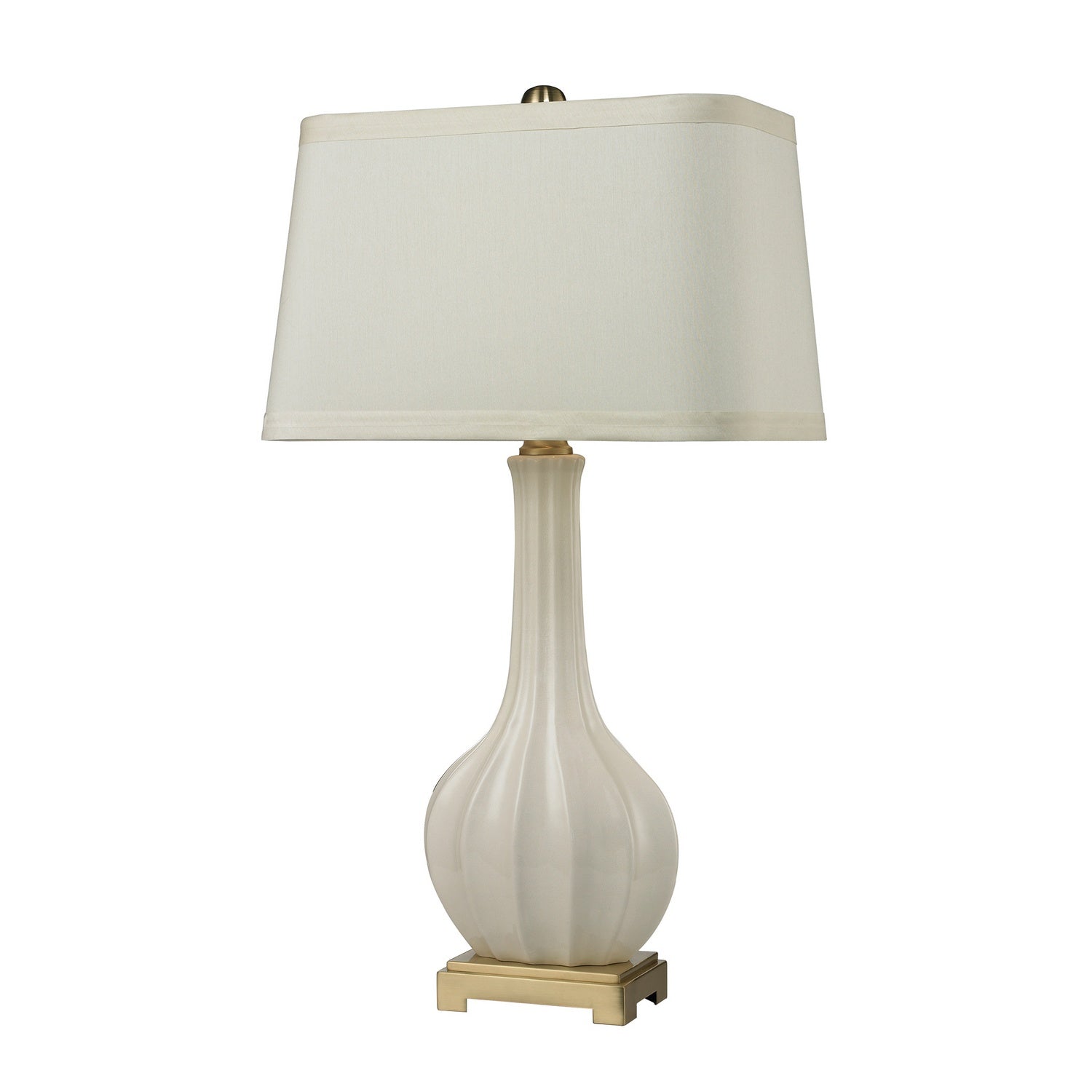 ELK Home - D2596 - One Light Table Lamp - Fluted Ceramic - White