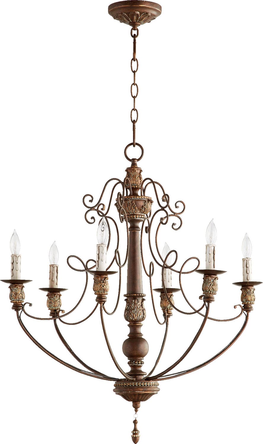 Quorum - 6106-6-39 - Six Light Chandelier - Salento - Vintage Copper