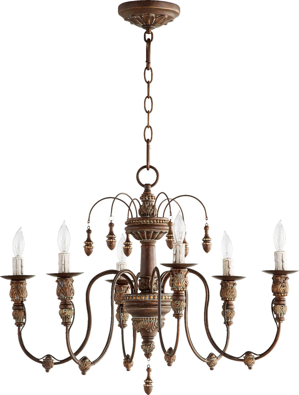 Quorum - 6316-6-39 - Six Light Chandelier - Salento - Vintage Copper