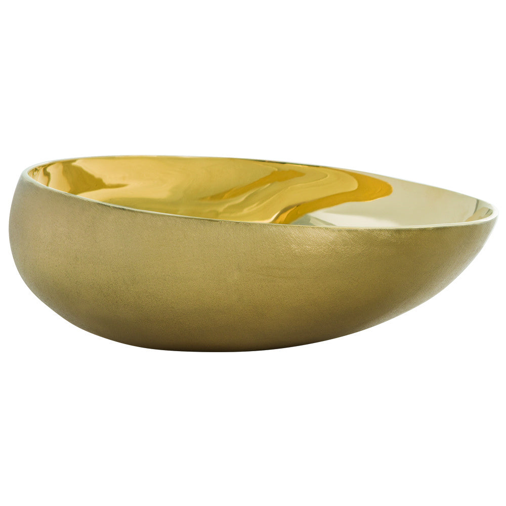 Container from the Rashida collection in Matte Brass/Polished Brass finish