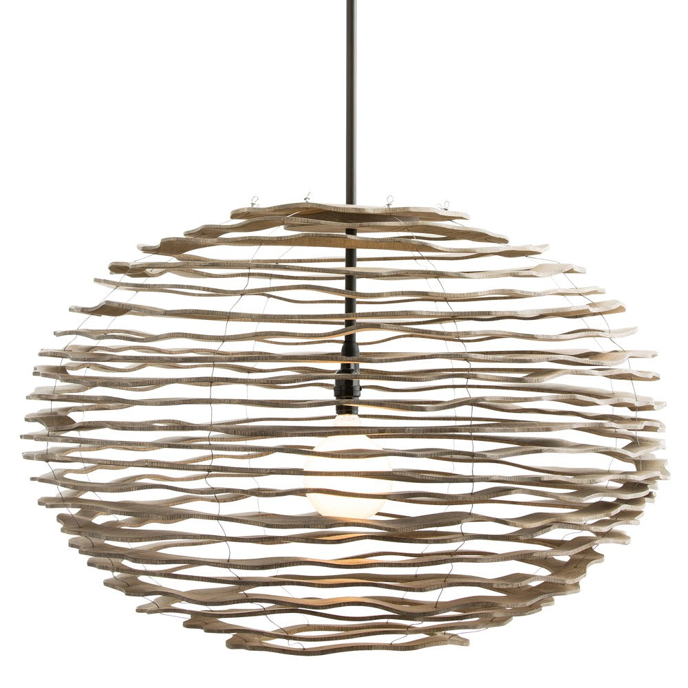 One Light Pendant from the Rook collection in Natural finish