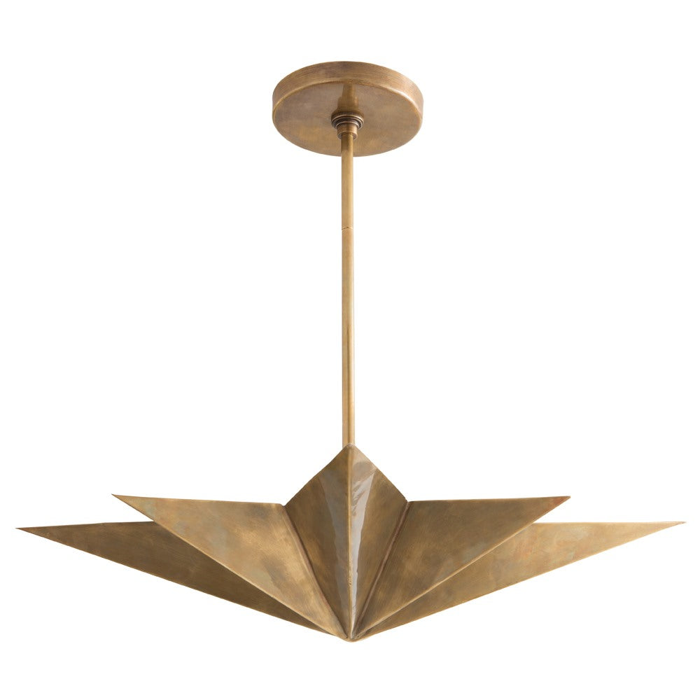 Four Light Pendant from the Rex collection in Antique Brass finish