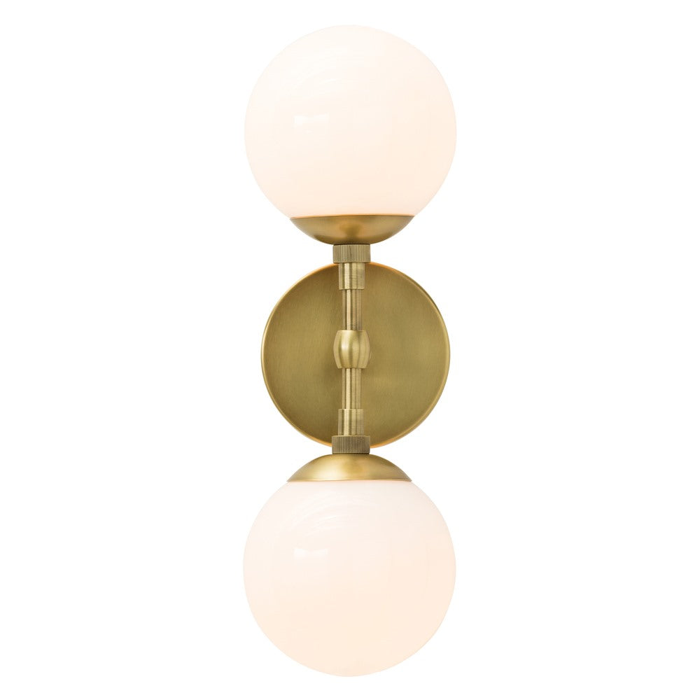 Two Light Wall Sconce from the Polaris collection in Antique Brass finish