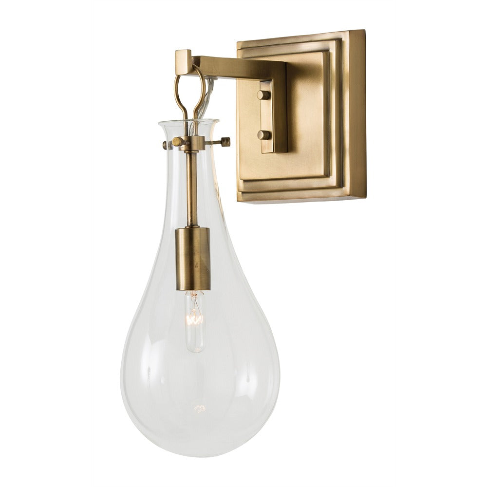 One Light Wall Sconce from the Sabine collection in Antique Brass finish