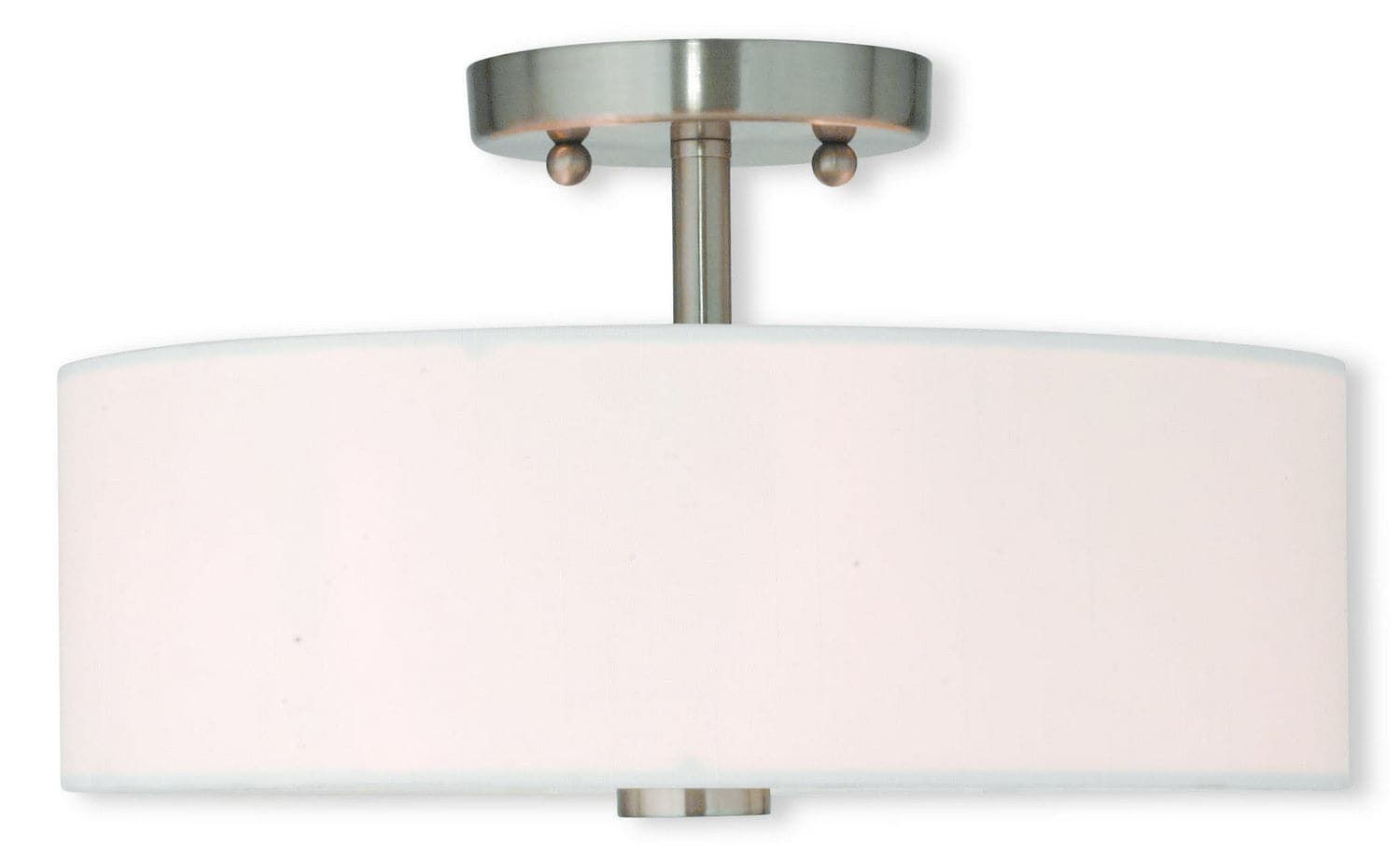 Livex Lighting - 51053-91 - Two Light Ceiling Mount - Meridian - Brushed Nickel