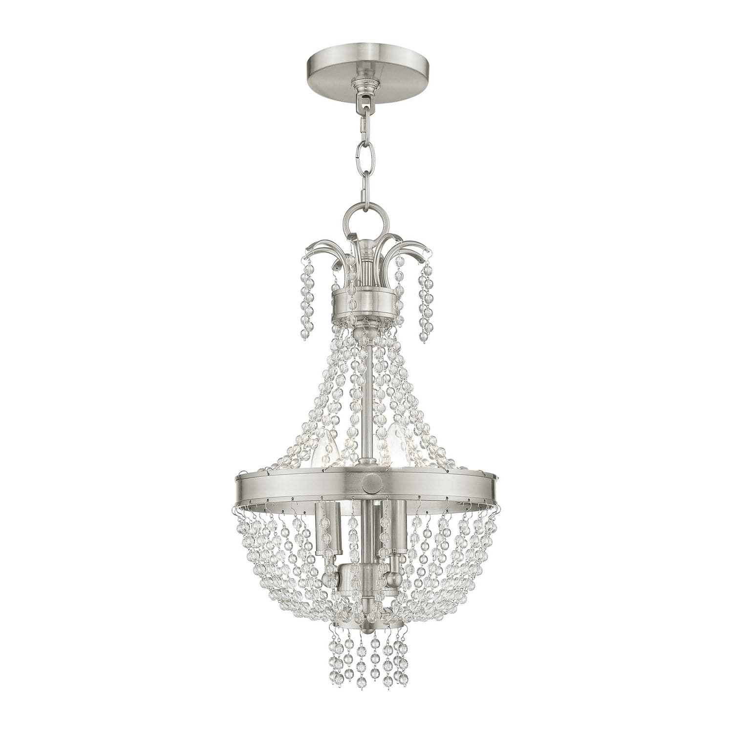 Livex Lighting - 51853-91 - Three Light Pendant - Valentina - Brushed Nickel