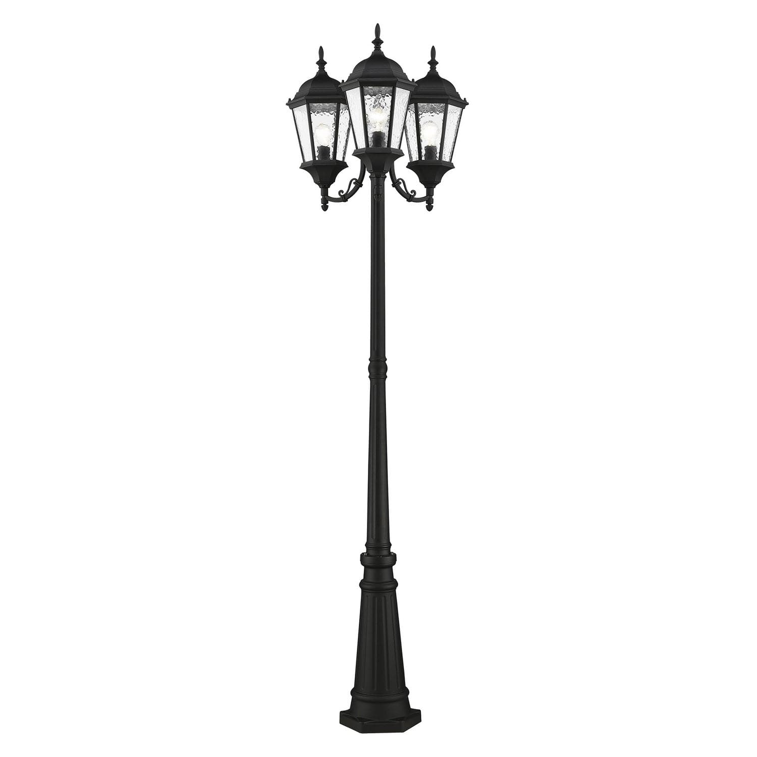 Livex Lighting - 75478-14 - Three Light Post-Top Lanterm - Hamilton - Textured Black