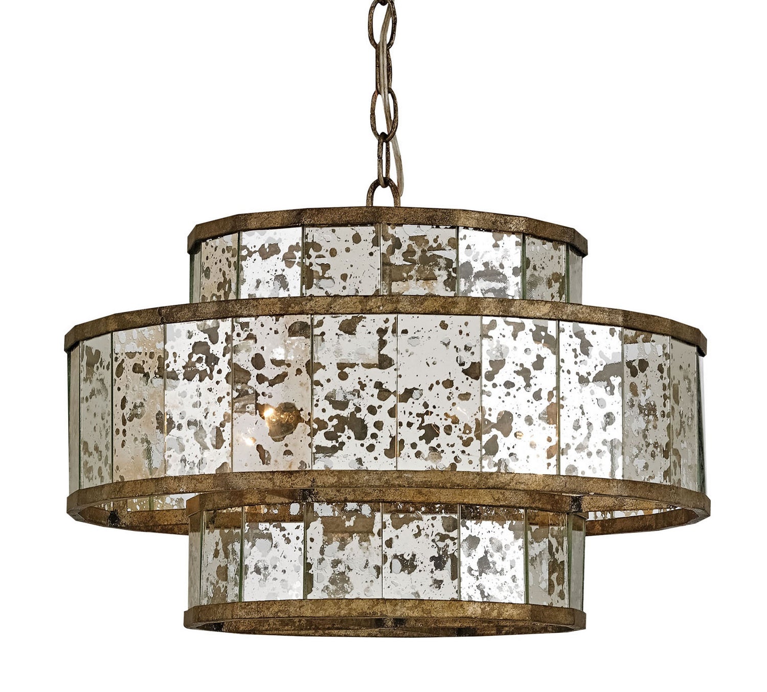 Four Light Chandelier from the Fantine collection in Pyrite Bronze/Raj Mirror finish