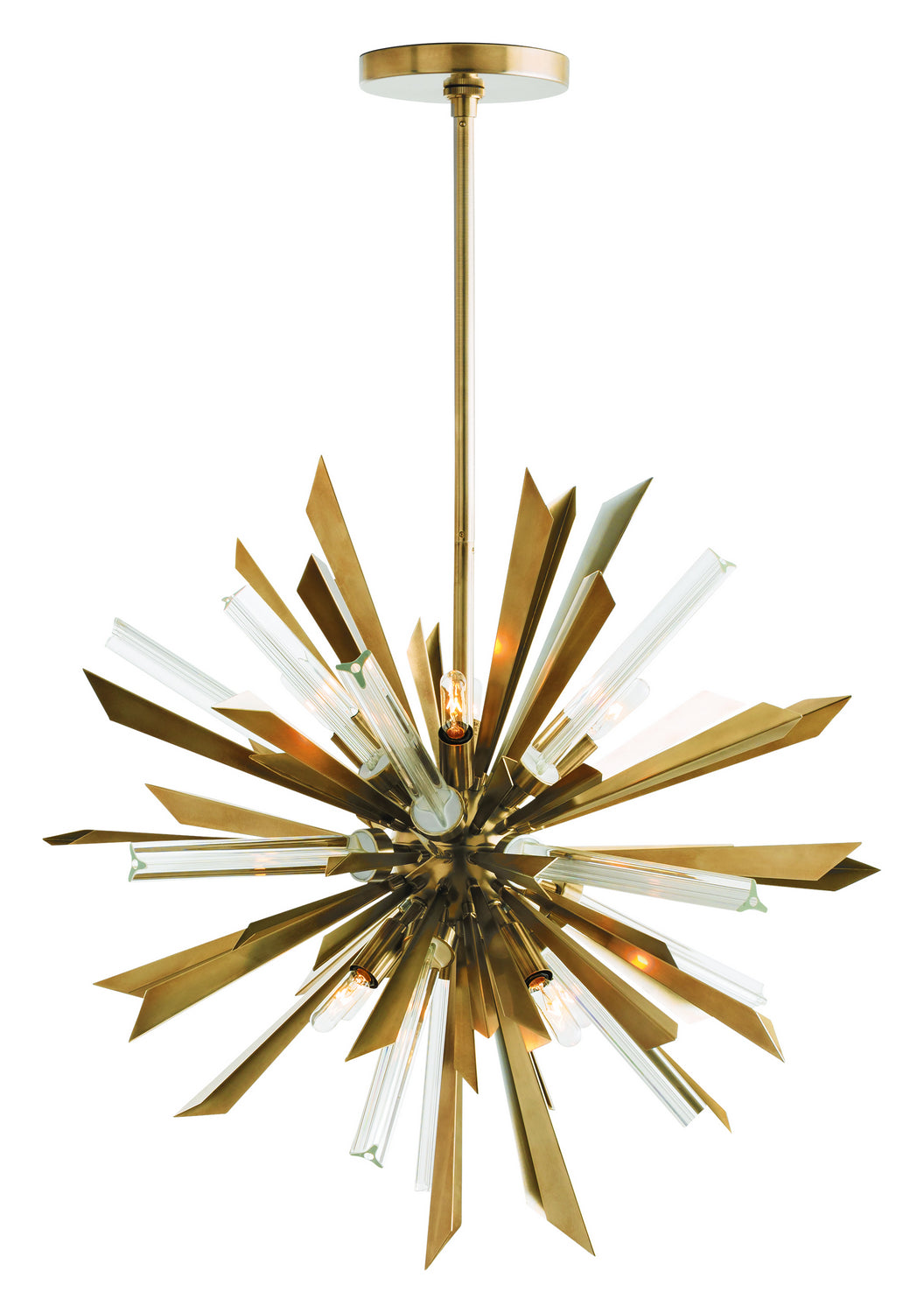 Eight Light Chandelier from the Waldorf collection in Antique Brass finish