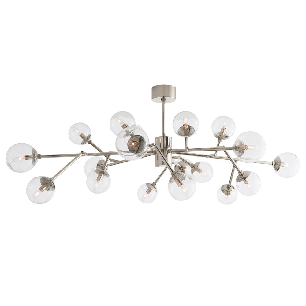 18 Light Chandelier from the Dallas collection in Polished Nickel finish
