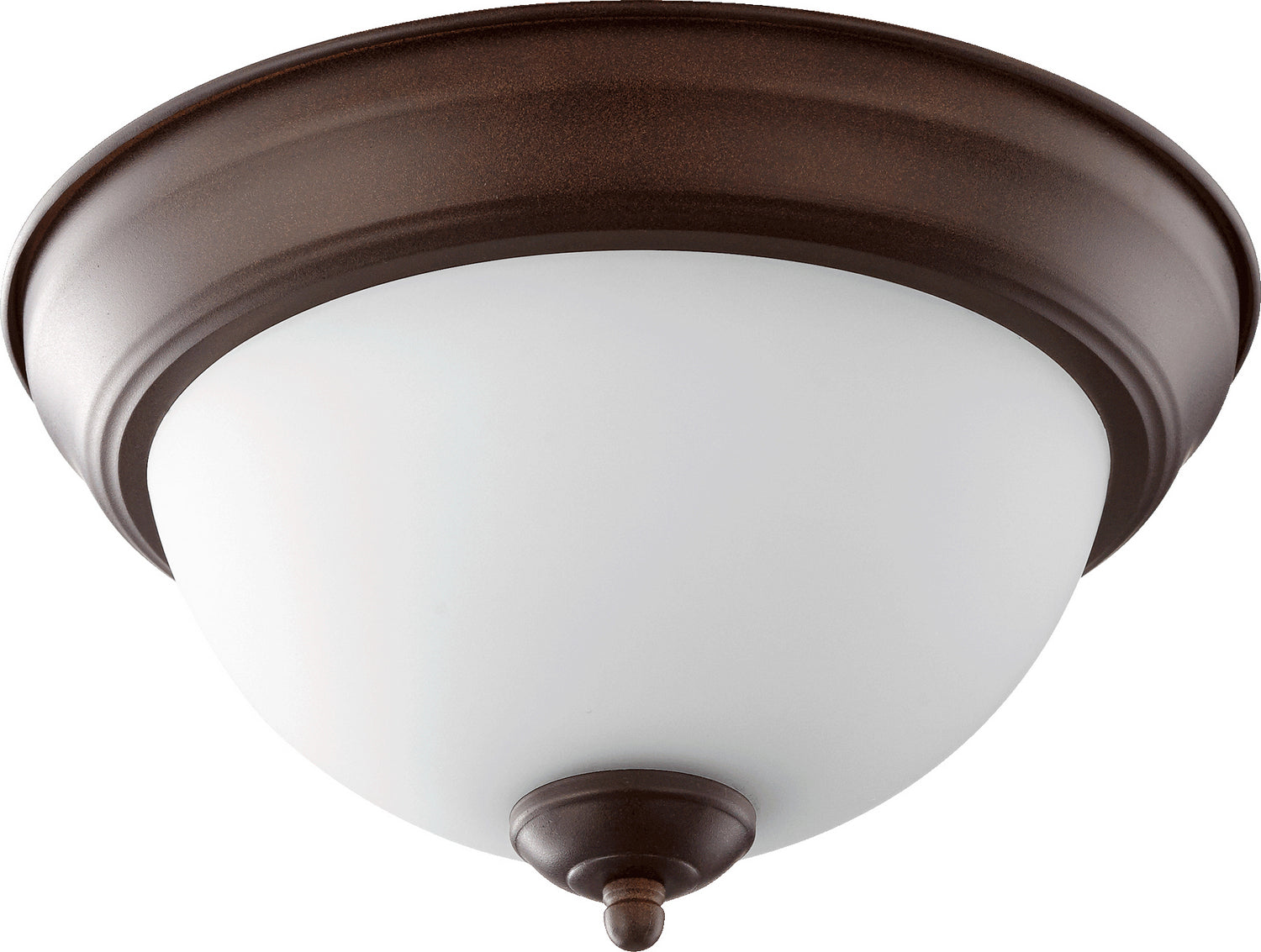 Quorum - 3063-11-86 - Two Light Ceiling Mount - 3063 Ceiling Mounts - Oiled Bronze w/ Satin Opal