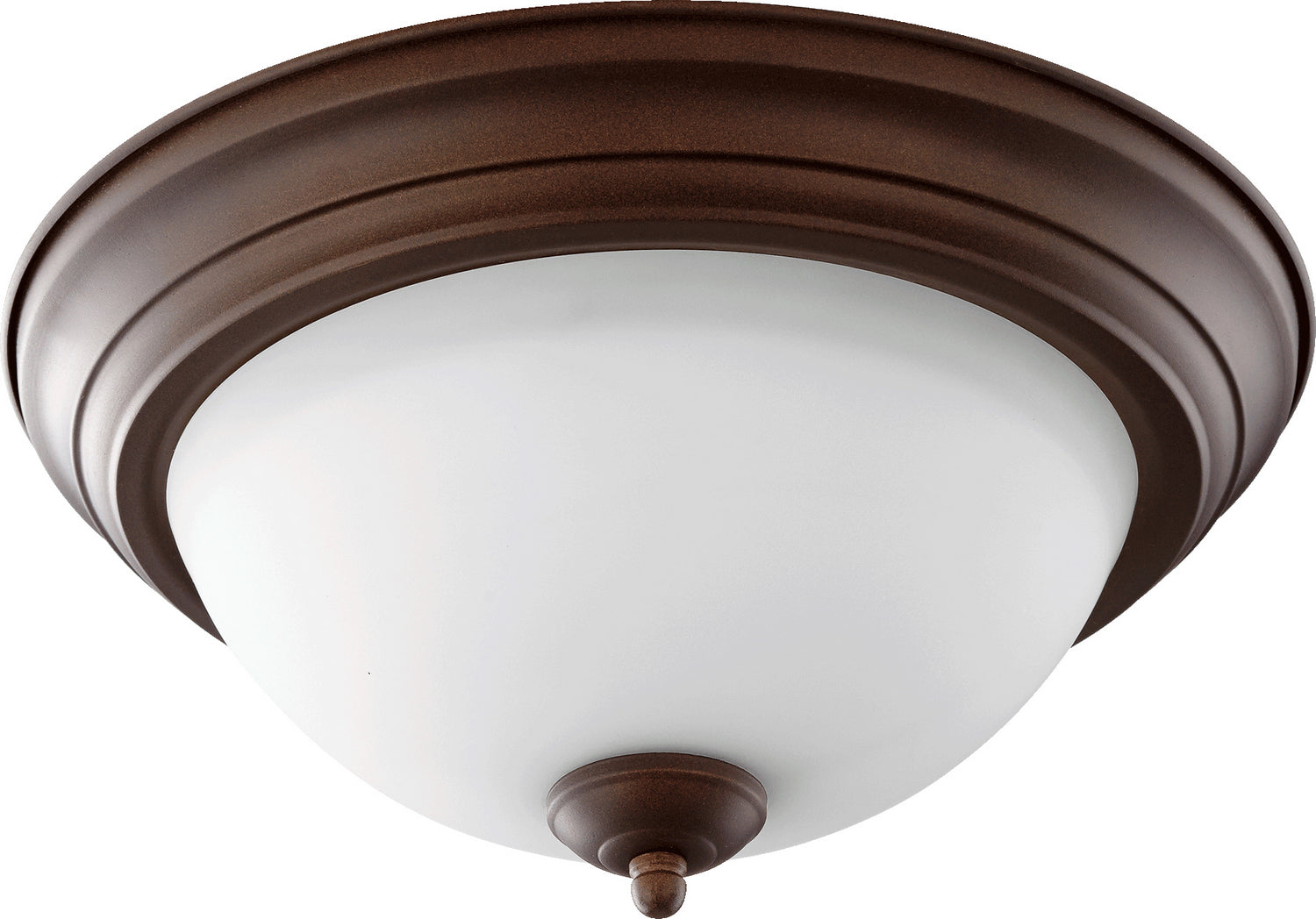Quorum - 3063-13-86 - Two Light Ceiling Mount - 3063 Ceiling Mounts - Oiled Bronze w/ Satin Opal