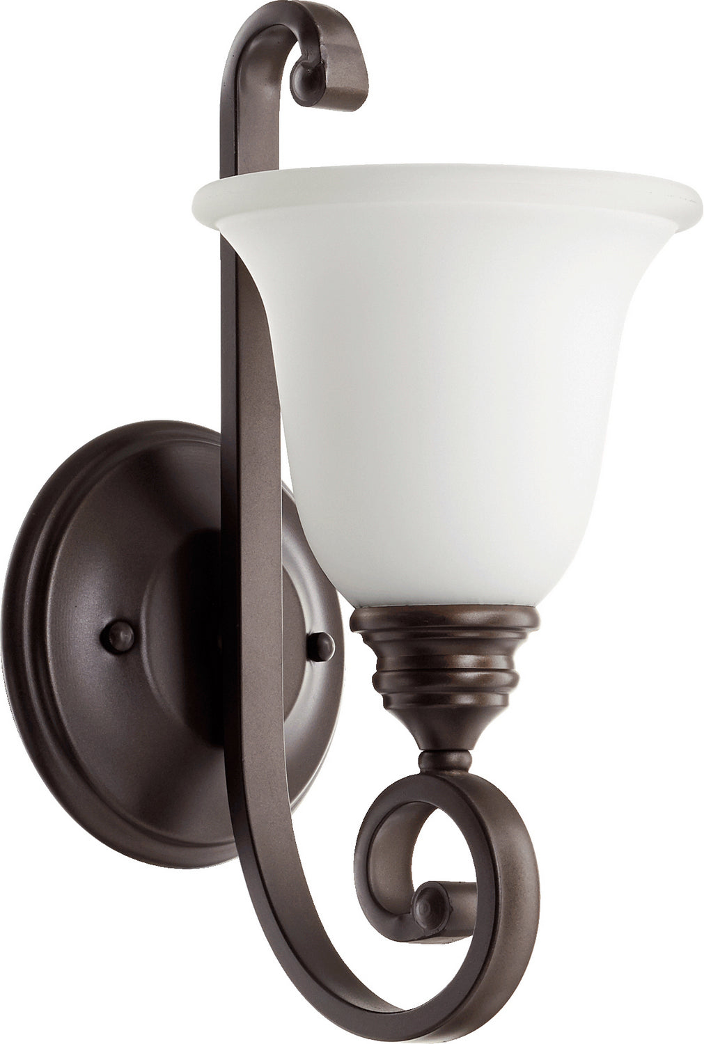 Quorum - 5454-1-186 - One Light Wall Mount - Bryant - Oiled Bronze w/ Satin Opal