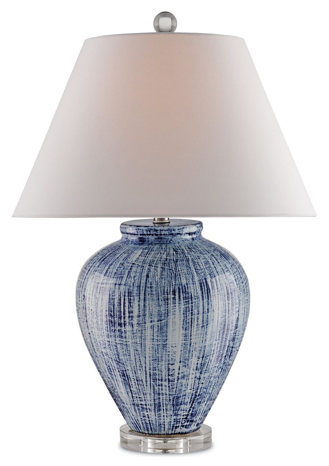 One Light Table Lamp from the Malaprop collection in Blue/White finish