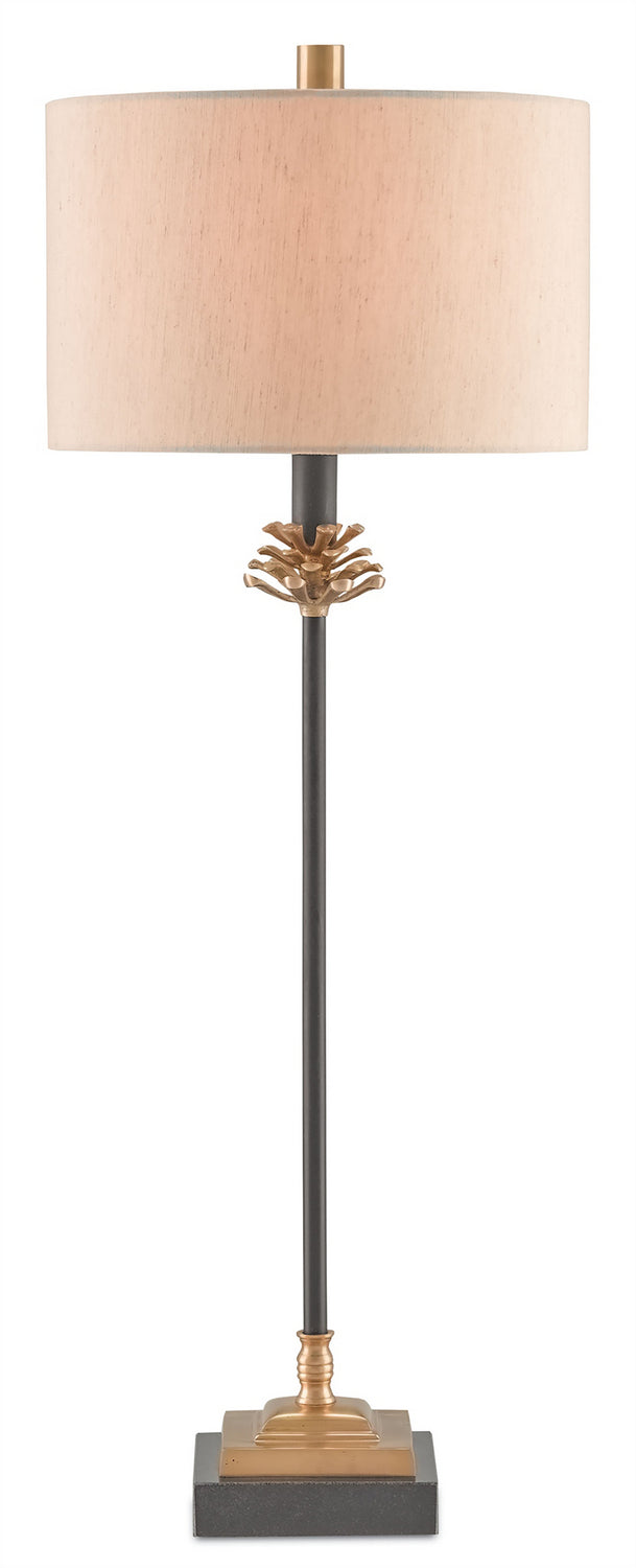 One Light Table Lamp from the Pinegrove collection in Antique Brass/Black finish