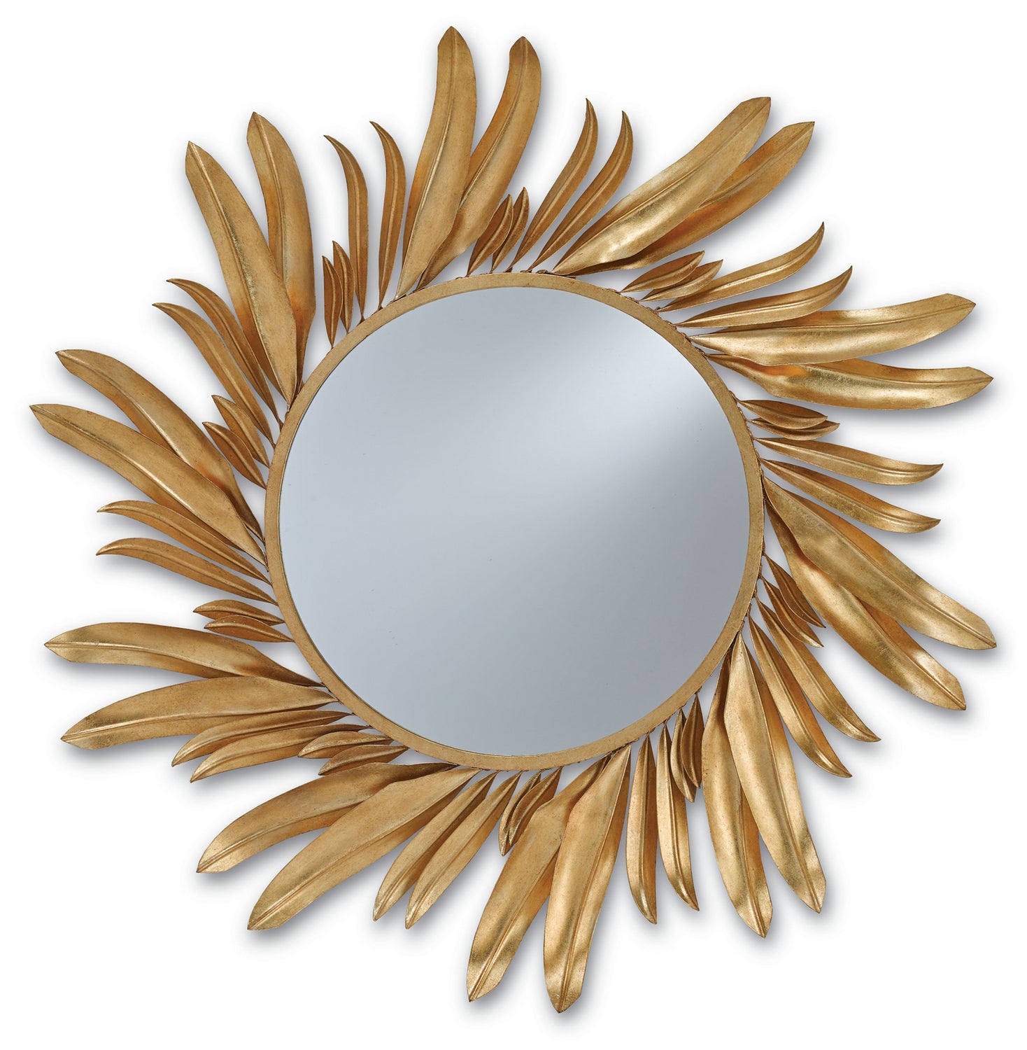 Mirror from the Folium collection in Contemporary Gold Leaf/Mirror finish