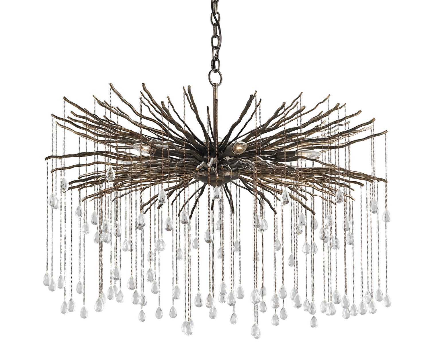 Six Light Chandelier from the Fen collection in Cupertino finish