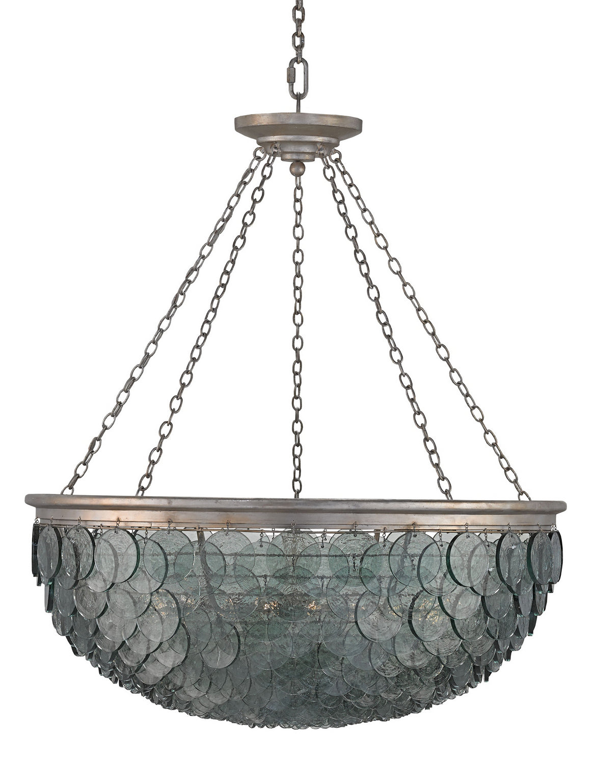 20 Light Chandelier from the Quorum collection in Silver Leaf finish