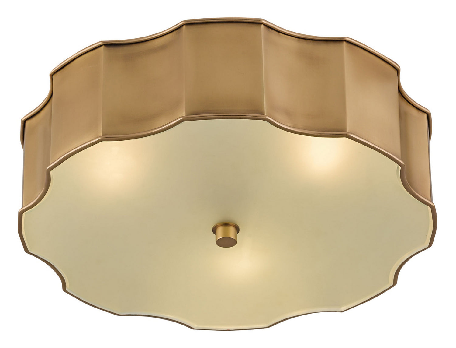Three Light Flush Mount from the Wexford collection in Antique Brass finish