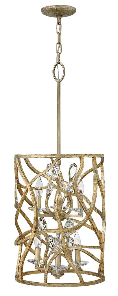 Fredrick Ramond - FR46805CPG - Six Light Chandelier - Eve - Champagne Gold