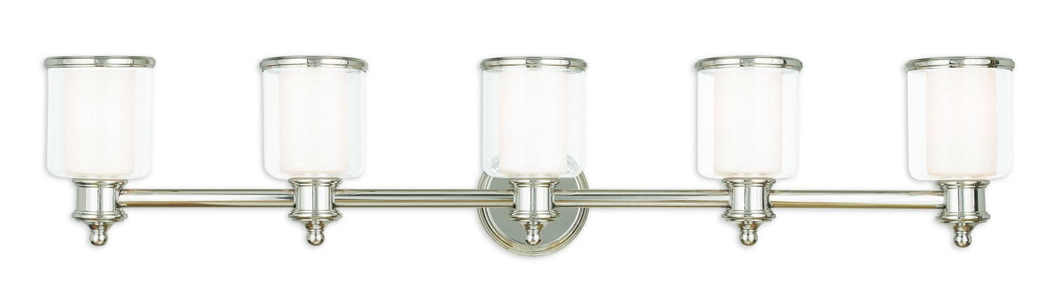Livex Lighting - 40215-35 - Five Light Bath Vanity - Middlebush - Polished Nickel