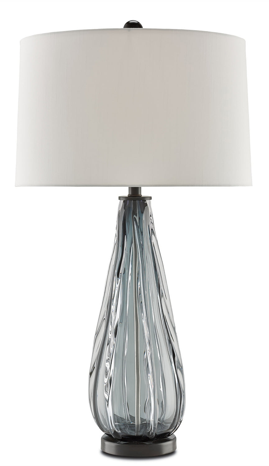 One Light Table Lamp from the Nightcap collection in Blue-Gray/Clear/Black finish